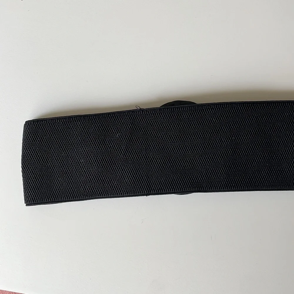 90s style big belt stretchy with leather front - Picture 4 of 5